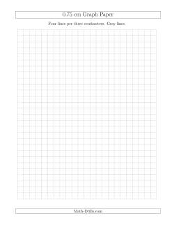 0.75 cm Graph Paper with Gray Lines