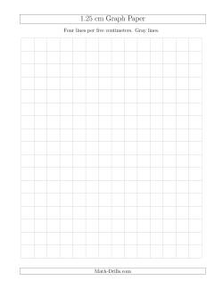 1.25 cm Graph Paper with Gray Lines