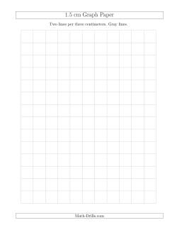 1.5 cm Graph Paper with Gray Lines