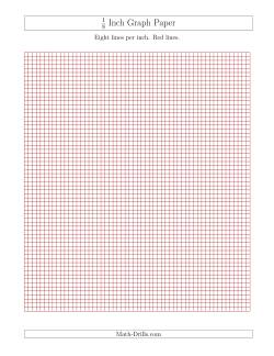 1/8 Inch Graph Paper with Red Lines