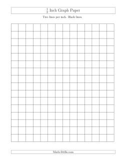 1/2 Inch Graph Paper with Black Lines