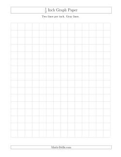 1/2 Inch Graph Paper with Gray Lines