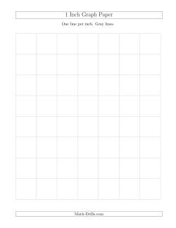 1 Inch Graph Paper with Gray Lines