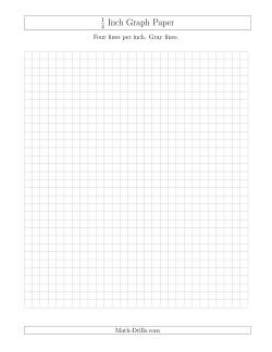 1/4 Inch Graph Paper with Gray Lines