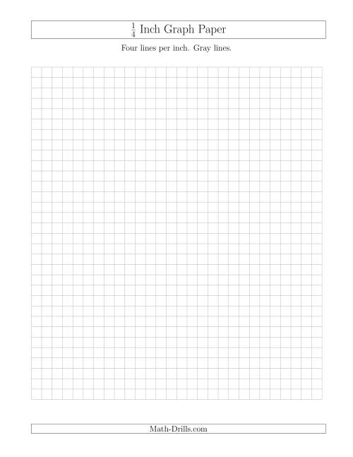 The 1/4 Inch Graph Paper with Gray Lines Math Worksheet