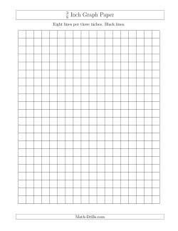 3/8 Inch Graph Paper with Black Lines