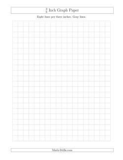 3/8 Inch Graph Paper with Gray Lines