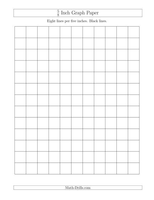 The 5/8 Inch Graph Paper with Black Lines (A) Math Worksheet