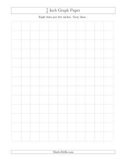 5/8 Inch Graph Paper with Gray Lines