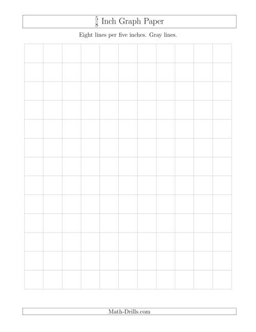 The 5/8 Inch Graph Paper with Gray Lines Math Worksheet
