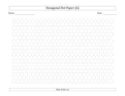 0.5 cm Hexagonal Dot Paper (Landscape)