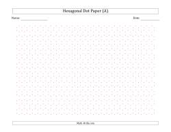 0.5 cm Hexagonal Dot Paper (Landscape)