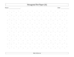 1 cm Hexagonal Dot Paper (Landscape)