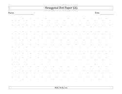 1 cm Hexagonal Dot Paper (Landscape)