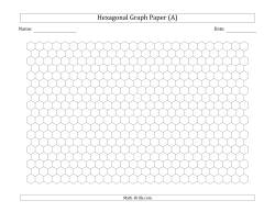 0.5 cm Hexagonal Graph Paper (Landscape)