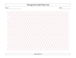 0.5 cm Hexagonal Graph Paper (Landscape)