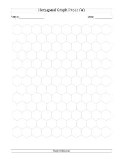 1 cm Hexagonal Graph Paper