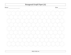 1 cm Hexagonal Graph Paper (Landscape)