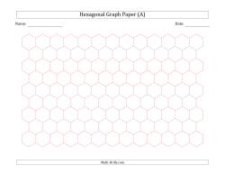 1 cm Hexagonal Graph Paper (Landscape)