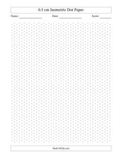 0.5 cm Isometric Dot Paper