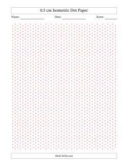 0.5 cm Isometric Dot Paper (Red Dots)
