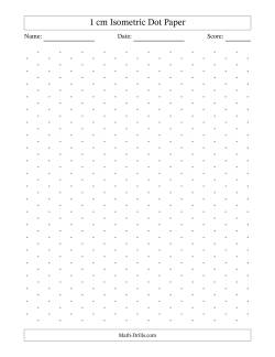 1 cm Isometric Dot Paper (Gray Dots)