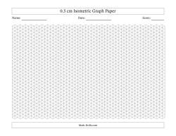 0.5 cm Isometric Graph Paper (Gray Lines; Landscape)