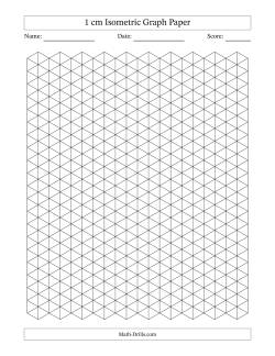 0.5 Centimeter Dot Paper Worksheet for 3rd - 4th Grade