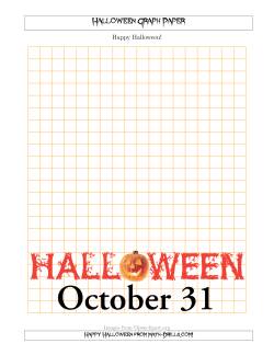 Halloween Banner 3/8 inch Graph Paper