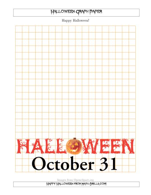 The Halloween Banner 3/8 inch Graph Paper Math Worksheet