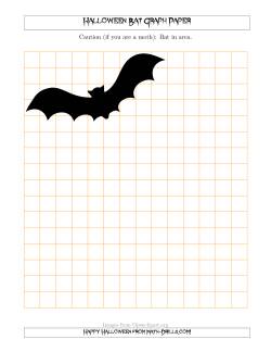 Halloween Bat 1/2 inch Graph Paper