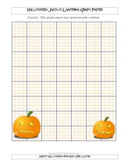 Halloween Jack-o-Lanterns 2.5cm/0.5cm Graph Paper