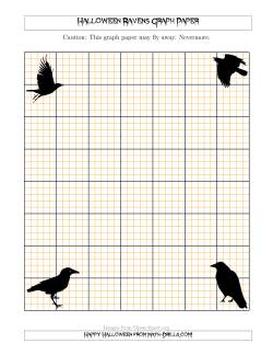 Halloween Ravens 5 Lines/Inch Graph Paper