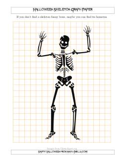 Halloween Skeleton 1 cm Graph Paper