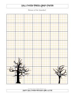 Halloween Trees 5 Lines/Inch Graph Paper