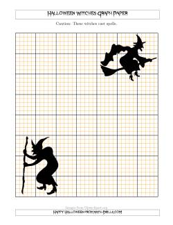 Halloween Witches 5 lines/inch Graph Paper