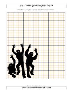 Halloween Zombies 2.5/0.5 cm Graph Paper