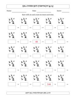 Halloween Skip Counting by 6