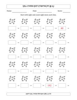 Halloween Skip Counting by 8