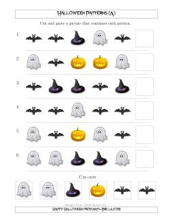 Not-So-Scary Halloween Picture Patterns with Shape Attribute Only