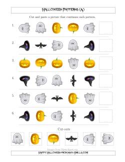 Not-So-Scary Halloween Picture Patterns with Shape and Rotation Attributes