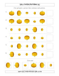 Scary Halloween Picture Patterns with Size and Rotation Attributes