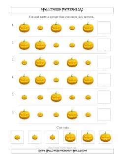 Scary Halloween Picture Patterns with Size Attribute Only