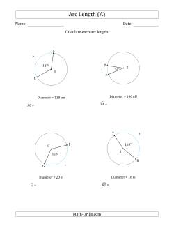 Calculating Circle Arc Length from Diameter