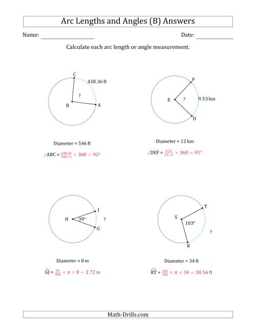 Arc Length Worksheets Pdf - Herbalize