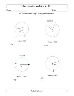 Calculating Arc Length or Angle from Radius