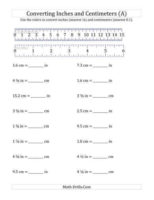 Reading A Metric Ruler Worksheet