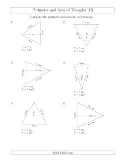 Calculating the Perimeter and Area of Acute Triangles (Rotated ...