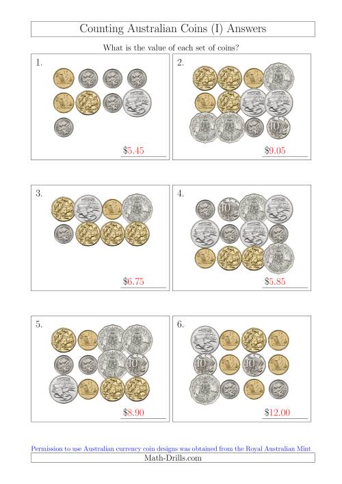 counting australian coins i