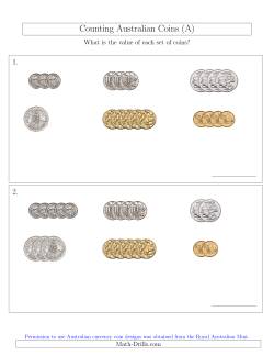 Counting Small Collections of Australian Coins Sorted Version